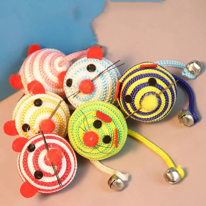 Nylon Rope Cat Toy with Bell