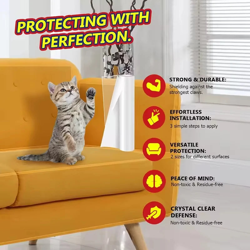 Ruban Anti-Griffures Transparent pour Chats