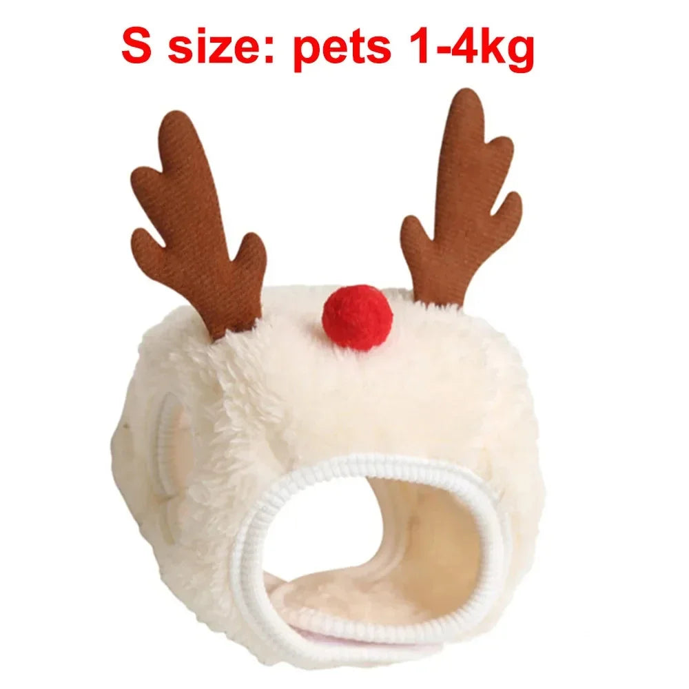 Christmas Pet Hat and Bandana Set for Cats and Small Dogs