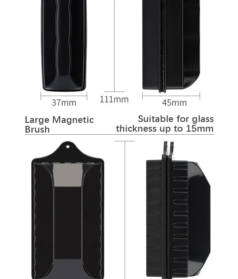 Double-Sided Magnetic Aquarium Glass Cleaner