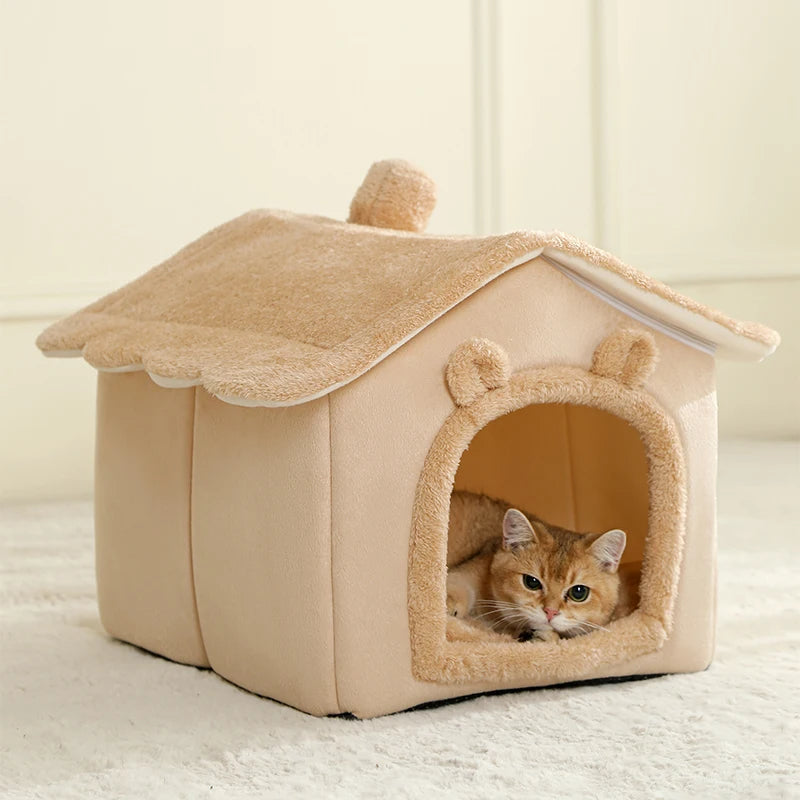 Maison-lit pliable pour chats et petits chiens