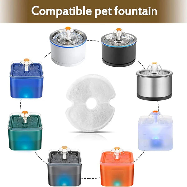 Pet Water Fountain Filter - Activated Carbon Replacement, 4 or 8 Pack