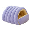 Cozy Plush Cat Cave Bed with Removable Washable Cover
