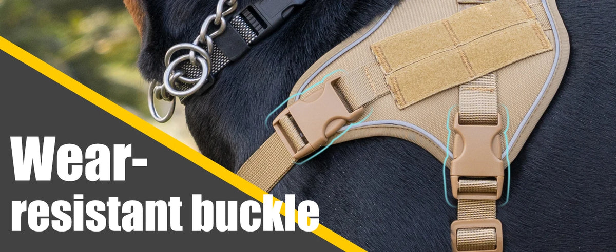 Tactical Dog Harness with Reflective Strips for Training and Outdoor Adventures