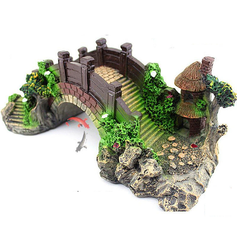Artificial Bridge Aquarium Decor - Resin Landscape Ornament