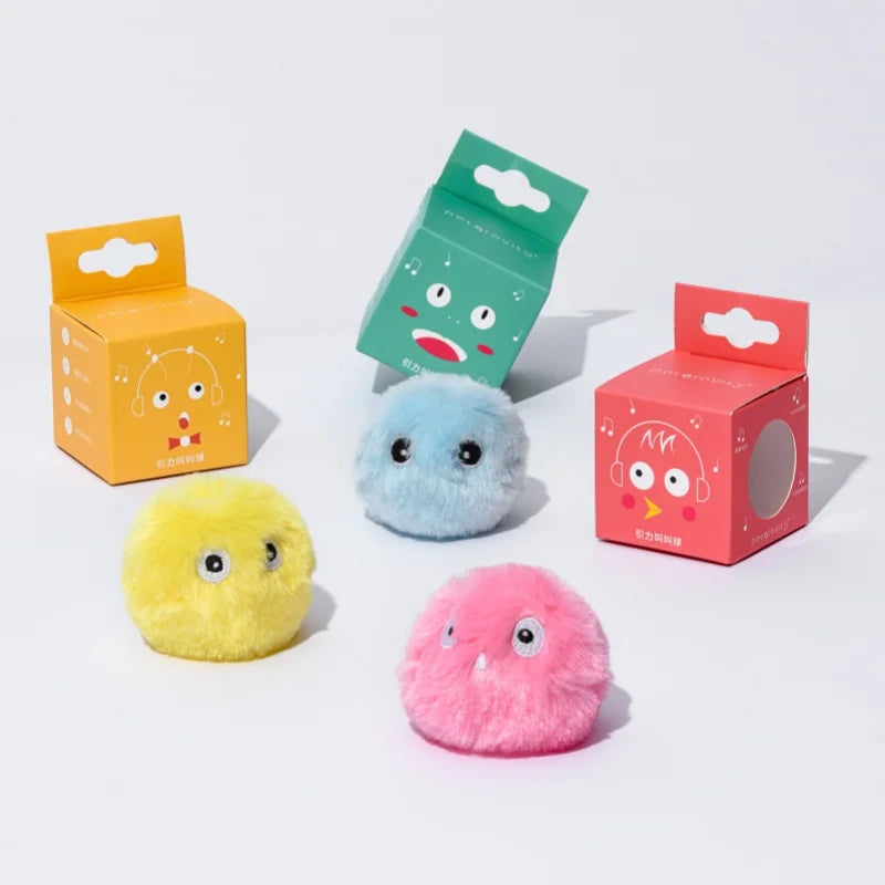 Pelota Interactiva de Peluche para Gatos con Sonidos Realistas