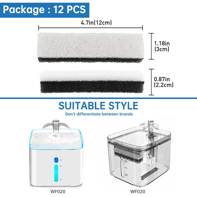 Replacement Filters for Pet Water Fountains (5 Pack) – Cats & Dogs