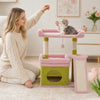 Compact Cat Tree Tower with Sisal Scratching Posts and Cozy Perches