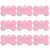 Pink bone-shaped dog ID tags for personalization