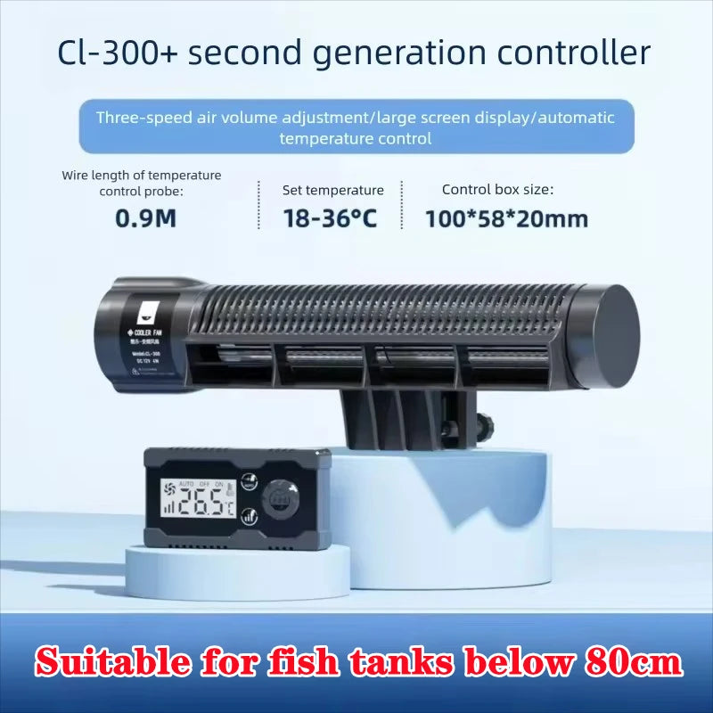 مجموعة وحدة تحكم ومسبار حرارة من طراز Cl-300+ للتحكم في تبريد الأحواض المائية.