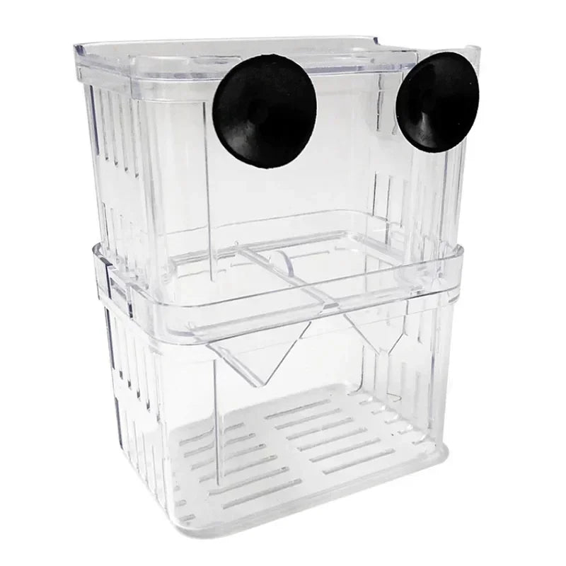 Acrylic Fish Breeding Isolation Box with Double Compartments