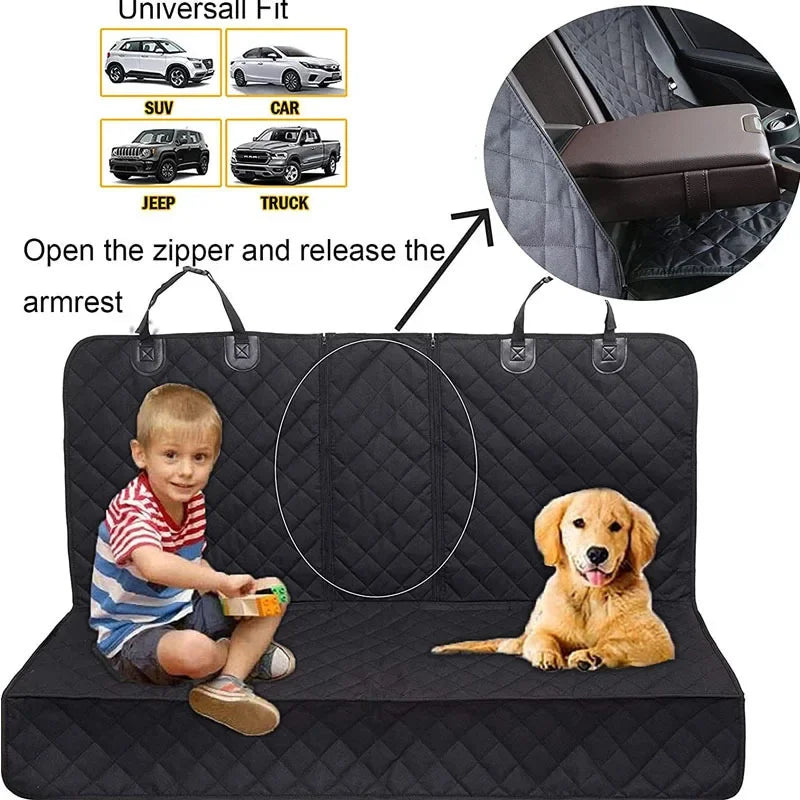 Waterproof Car Dog Seat Cover with Non-Slip Base