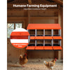 Orange humane farming equipment adjustable installation height for chicken nesting boxes