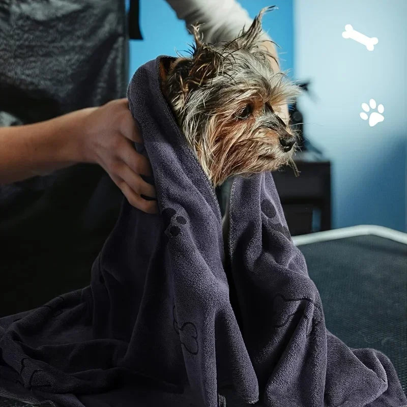 Ultra-Soft Quick-Dry Pet Bath Towel for Dogs and Cats