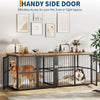 Extra Large Wooden Double Dog Crate with Divider and 3 Doors