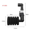 Black aquarium biochemical sponge filter with a threaded outlet and cylindrical body.