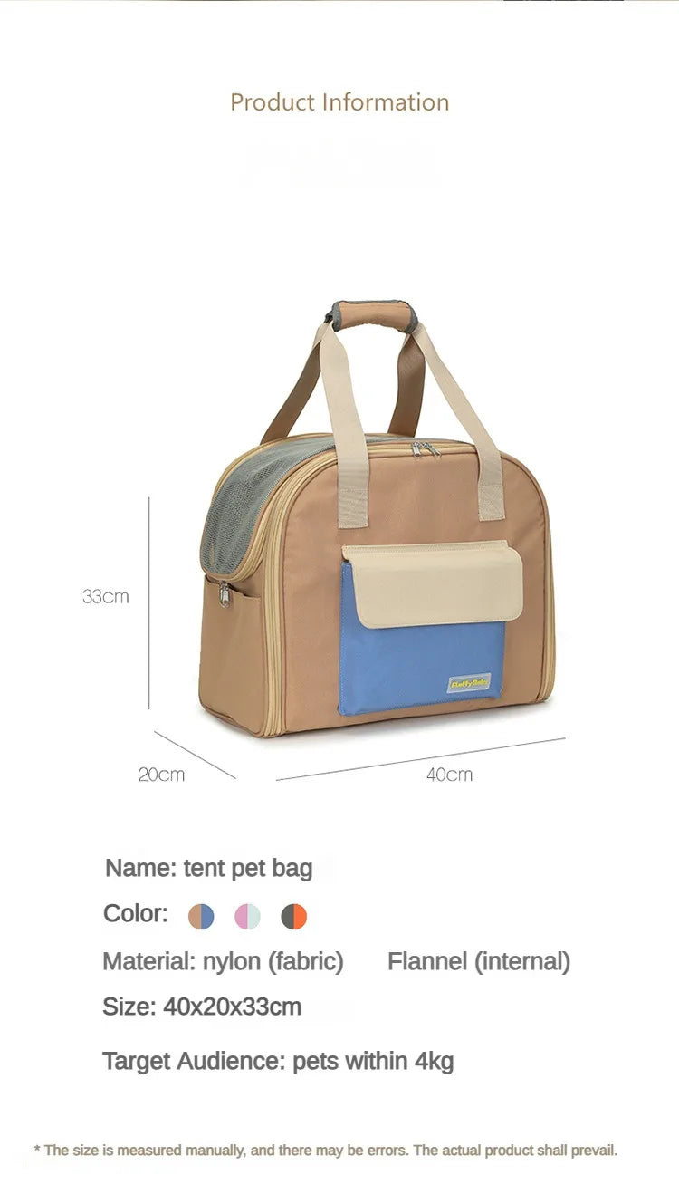 Atmungsaktiver Haustier-Tragetaschen-Rucksack für kleine Katzen und Hunde