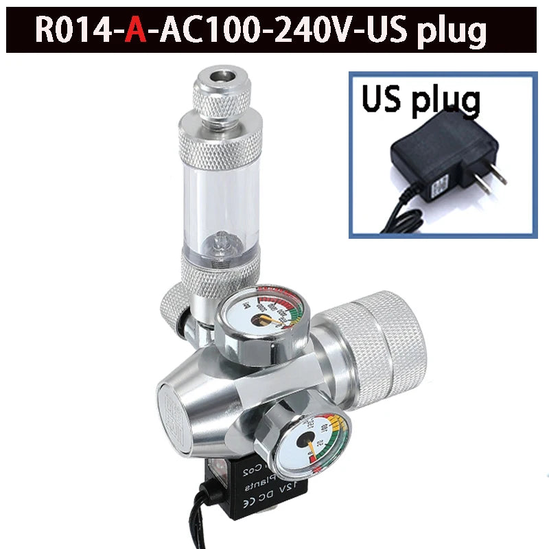 Digitaler CO2-Regulator für Aquarien mit Magnetventil und Blasenzähler