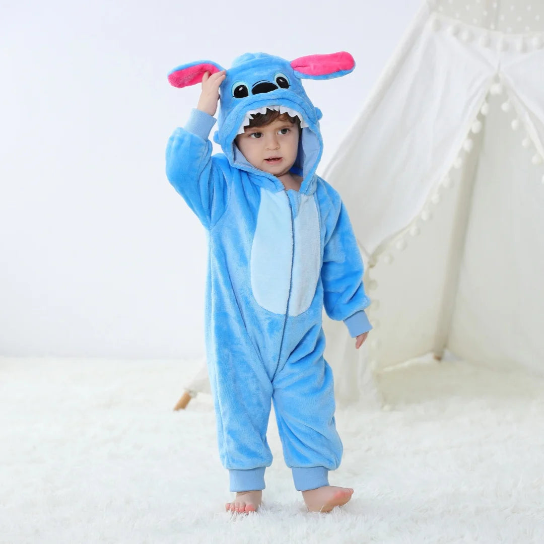 Baby Animal Kigurumi Romper with Hood