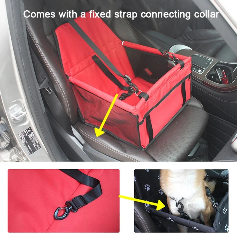 Siège Auto pour Animaux avec Pochette de Rangement