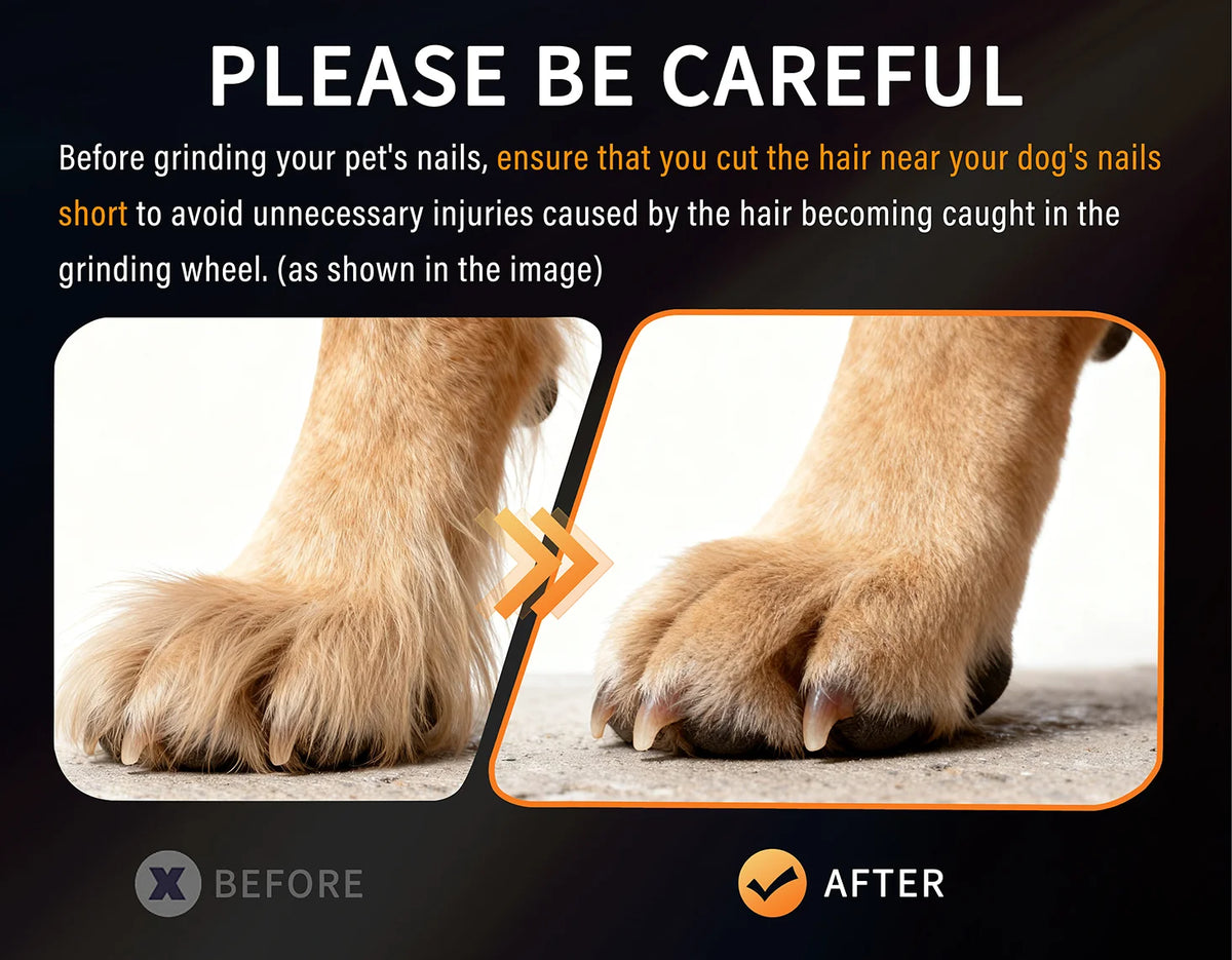 Rechargeable 6-Speed Dog Nail Grinder – Quiet & Painless Paw Care