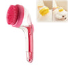 Pet Bath Brush with Shampoo Dispenser and Soft Silicone Bristles