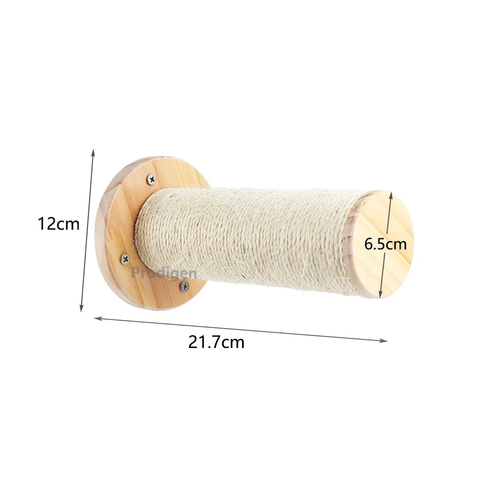 Cat Scratching Post with Sisal and Wood