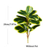 Artificial Heart-Leaf Ficus Plant with Green Leaves
