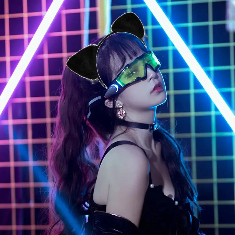 Furry Cat Ears Headband for Cosplay and Parties