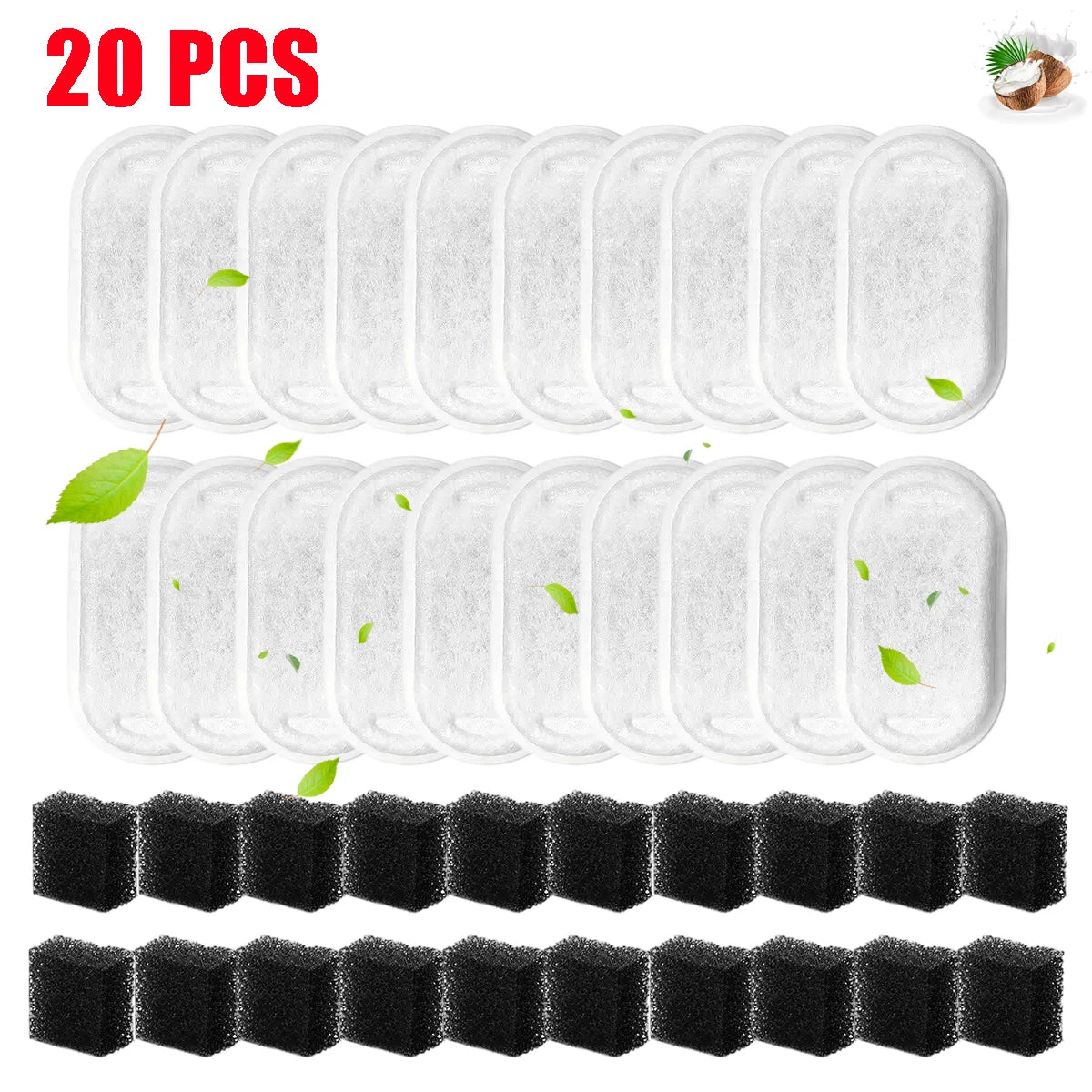Replacement Filters for Cat Water Fountains (2.2L Compatible)