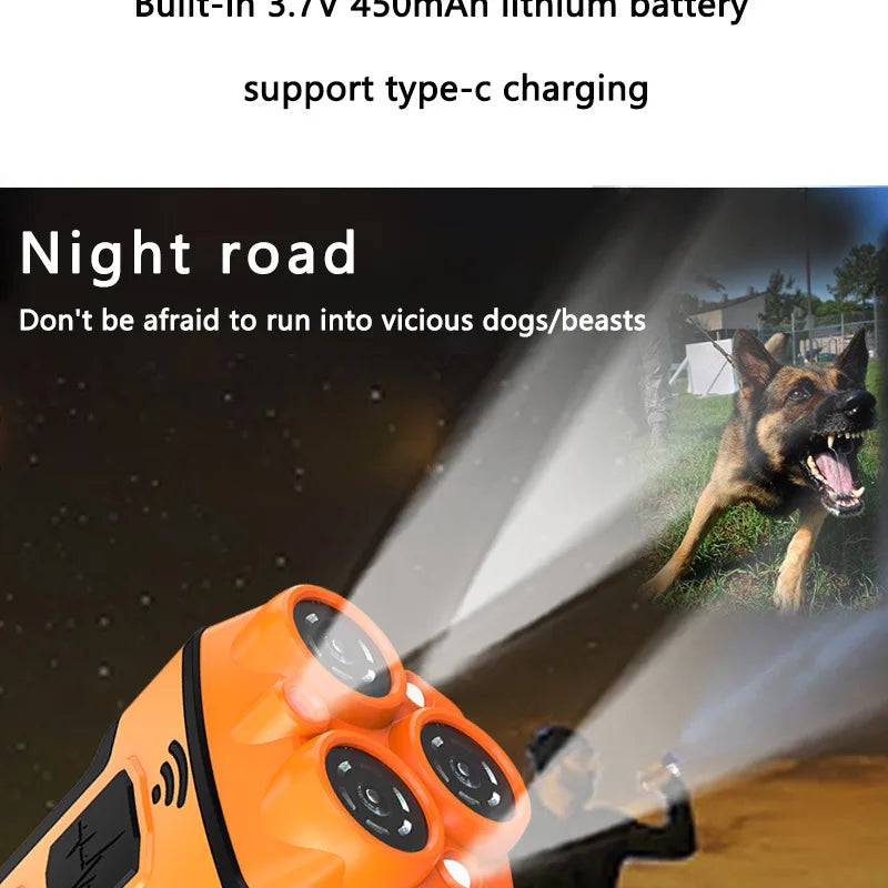 Rechargeable Ultrasonic Dog Bark Deterrent with LED Light