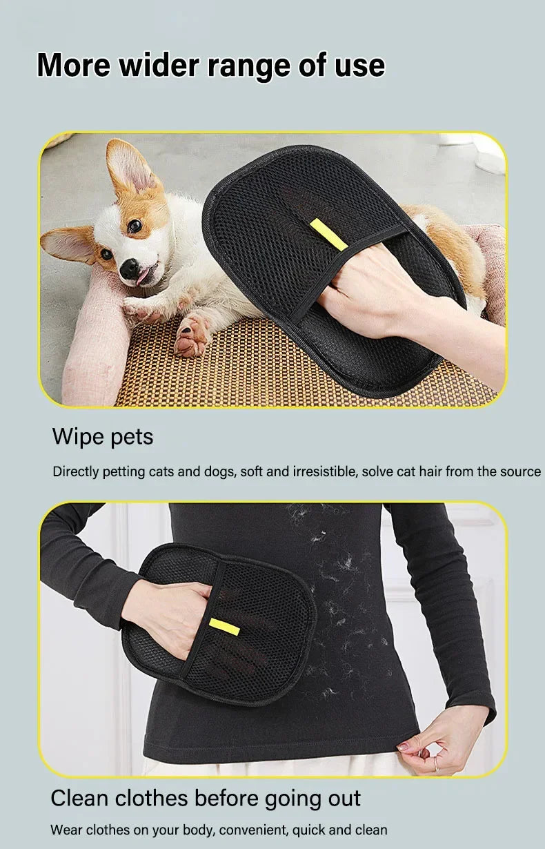 Pet Hair Removal Mitts for Cats and Dogs