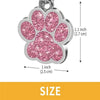 Personalized Engraved Pet ID Tag with Glitter Finish