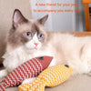 Interactive Linen Fish Cat Toy - Bite-Resistant & Dental Chew Plush