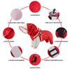 Double-Layer Waterproof Dog Raincoat with Built-in Harness and Detachable Hood