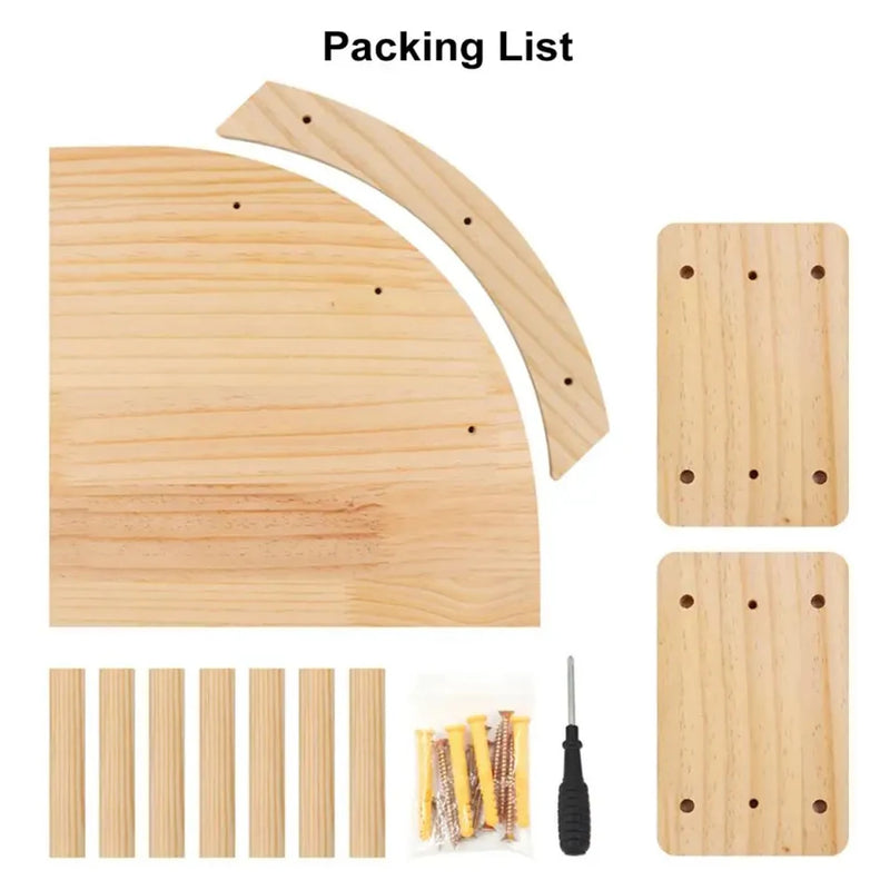 Wall Mounted Cat Climbing Frame 50cm with Hammock