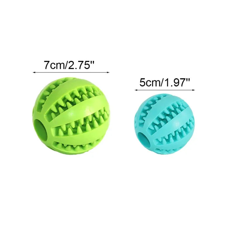 Interactive Rubber Dog Toy Ball with Treat Dispenser