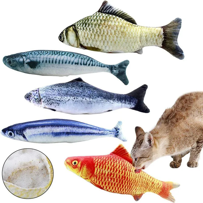Catnip-Filled Plush Fish Toy 5-Pack for Cats and Kittens