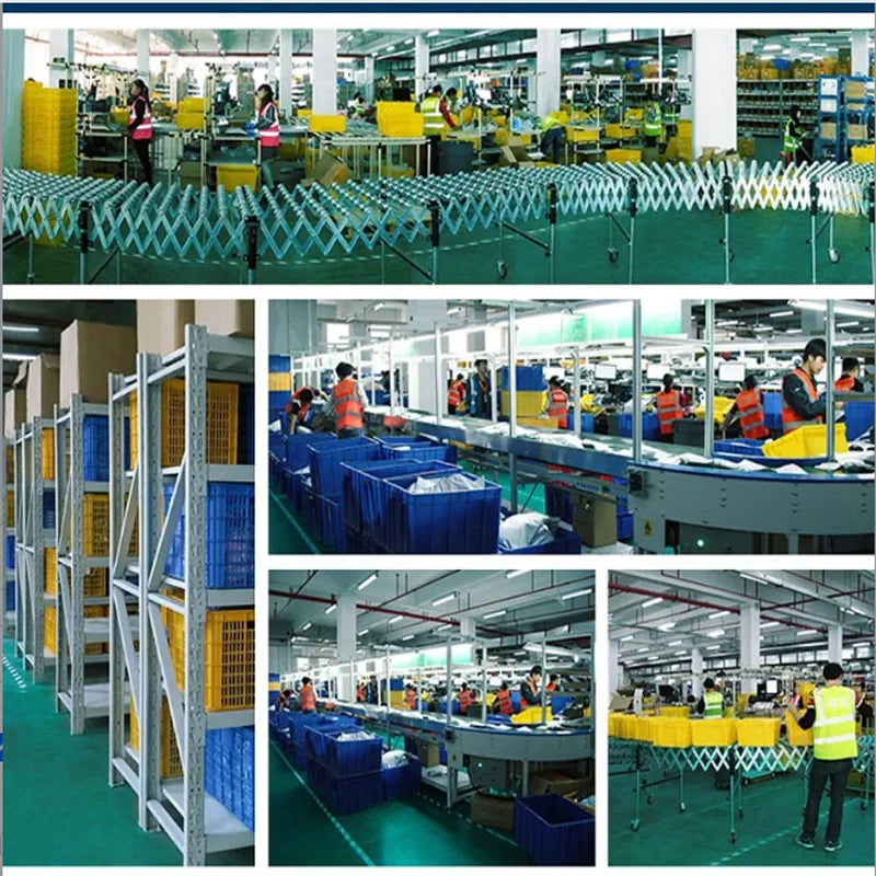 Factory interior showing workers operating a solar ultrasonic pest repeller system.