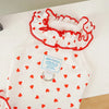 Floral Princess Pet Dress with Heart Print