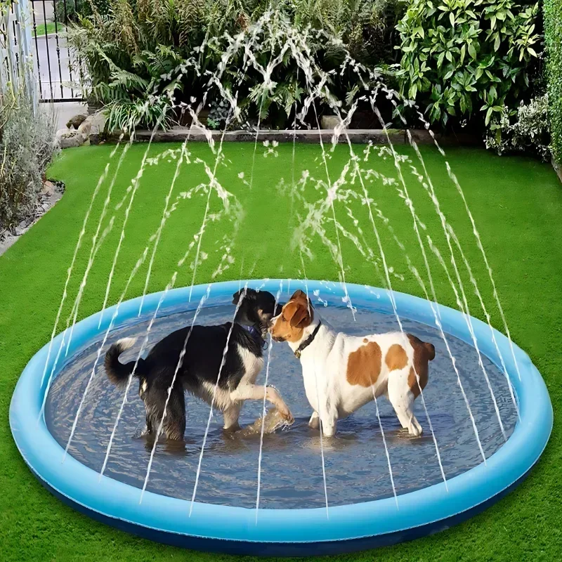 Inflatable Pet Splash Pad with Non-Slip Cooling Surface