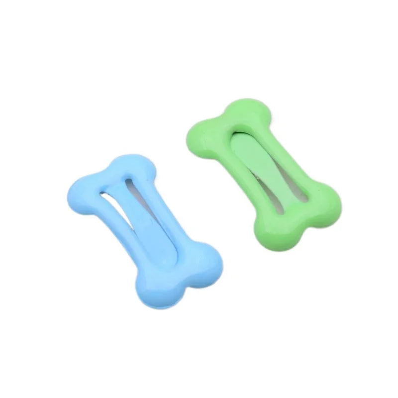 Bone-Shaped Pet Hair Clips for Dogs and Cats
