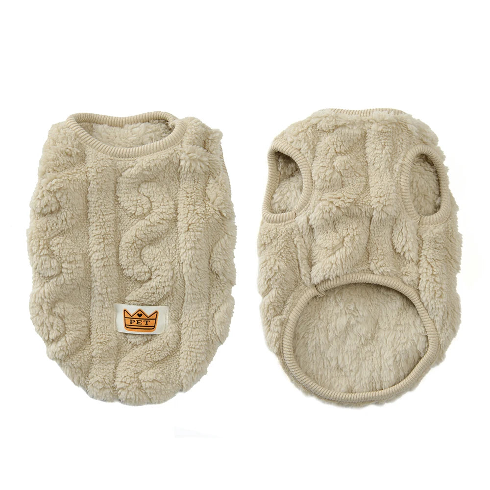 Cozy Fleece Dog Sweater for Small & Medium Breeds