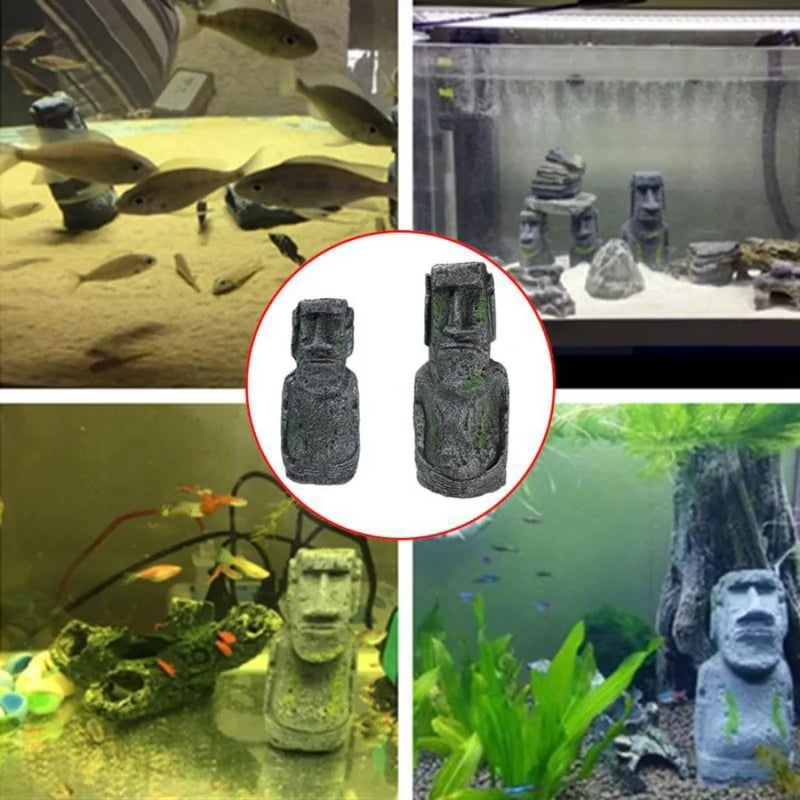 Moai-Resin-Aquariumstatue von der Osterinsel