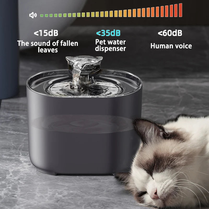 2.2L Pet Water Fountain with Filtration and Ultra-Quiet Pump