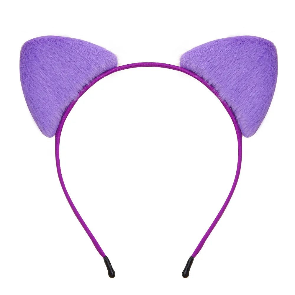 Furry Cat Ears Headband for Cosplay and Parties