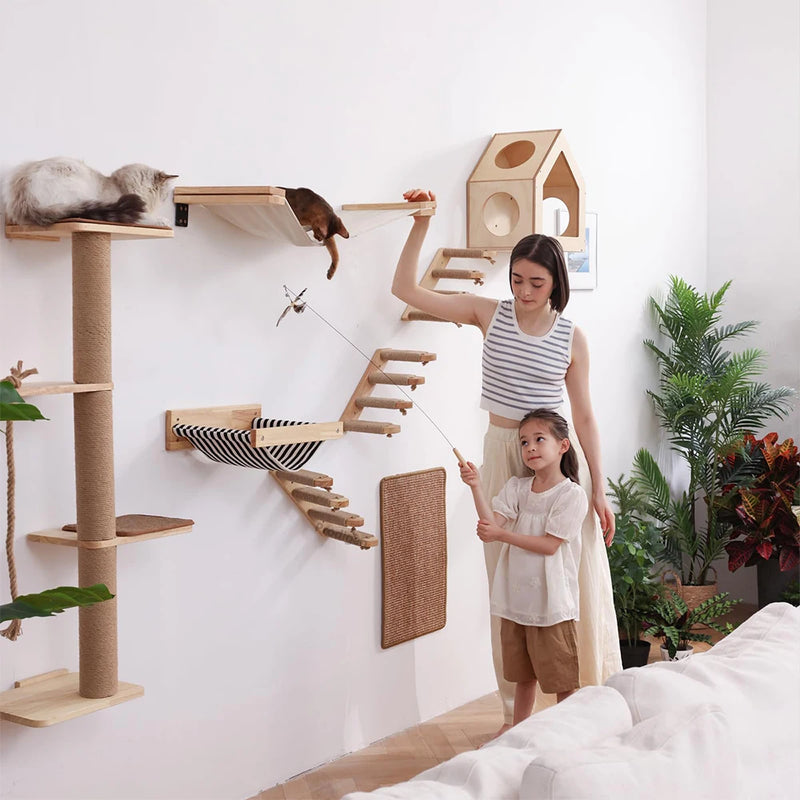 Étagère Murale pour Chats avec Griffoir