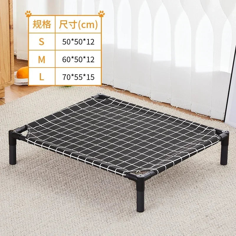 Foldable Elevated Pet Bed with Removable Washable Cover