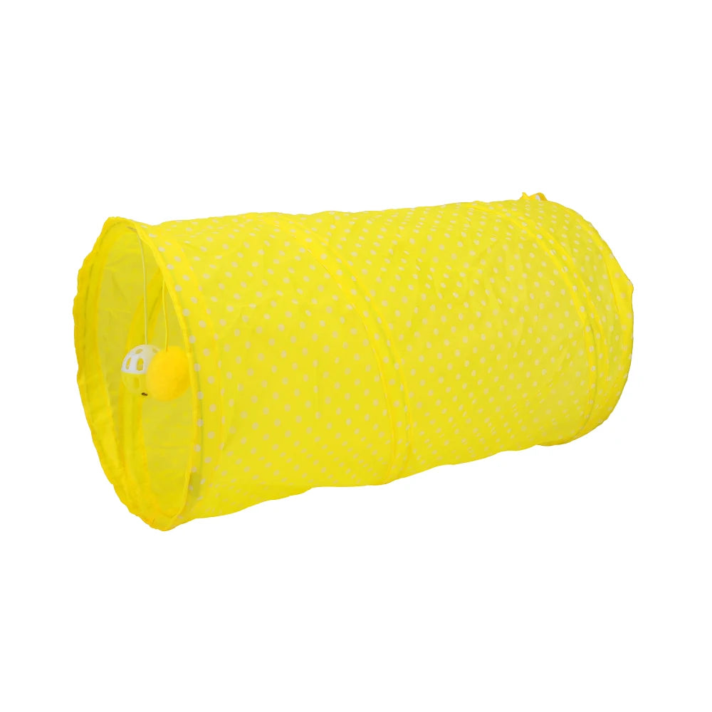 Foldable Cat Tunnel Toy with Ball