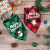 Christmas Triangle Dog Bandana Scarf with Adjustable Fit